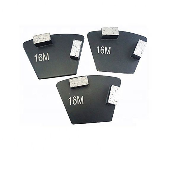 

trapezoid diamond magnetic grinding plate two rectangle segments diamond grinding metal pads for concrete terrazzo floor 12pcs