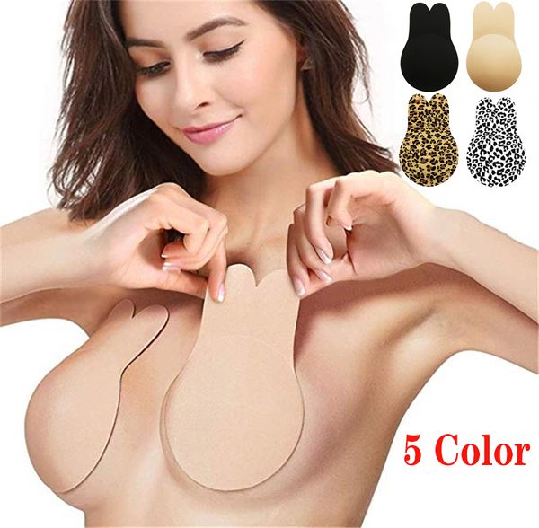 

adhesive bra latest rabbit strapless backless bra lift nippleless cover sticky pasties bras, Blue;gray
