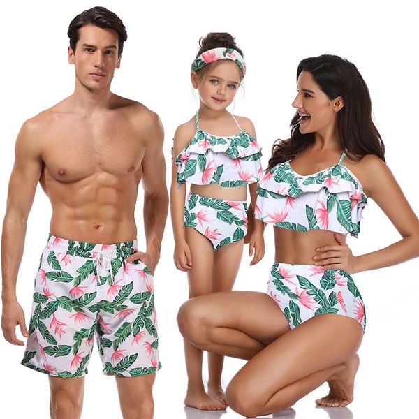 

men's swimwear parent-child swimsuit beach pants,2021. hi fish swimsuit.