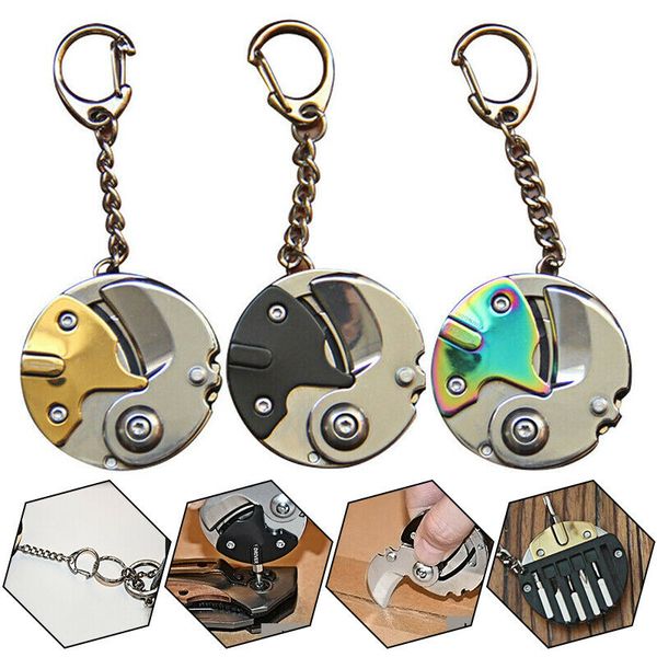 

multifunction titanium alloy pocket tool mini folding screwdriver coin keychaim
