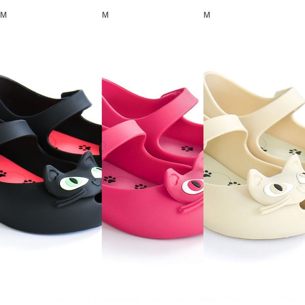 

2020 and children's mini dd girls' sandals cat's jelly shoes girls' sandals children's shoes, Black;red
