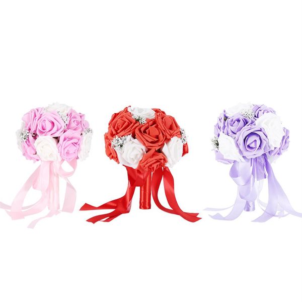 

artificial bridal bouquet flowers for bridal bridesmaid flower wedding decorations props accessories