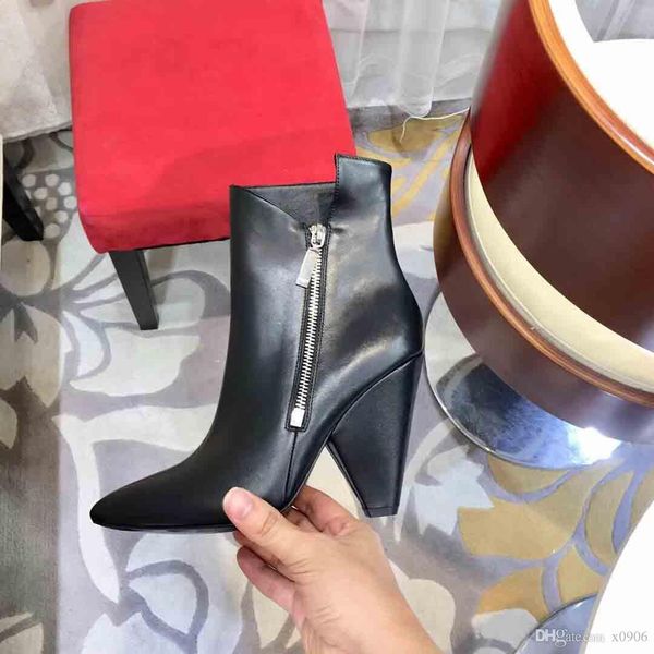 

новые дизайнерские голые сапоги, роскошные модные сапоги из воловьей кожи, зимние женские сапоги на молнии, топовые сапоги из воловьей кожи, Black