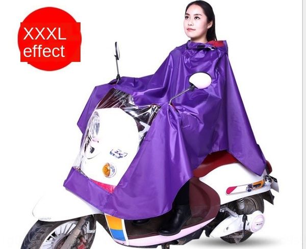 

motorcycle battery car poncho motorcycle bicycle bicycle thickened one-piece durable men's and women's poncho, Red;brown