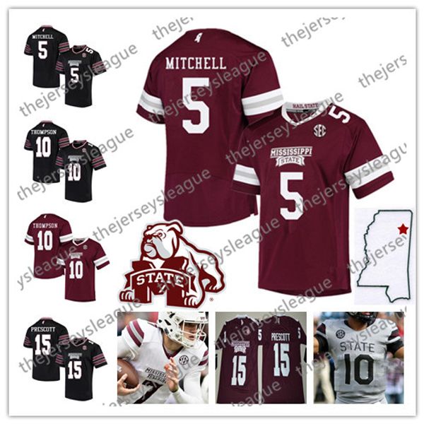 

2019 mississippi state bulldogs #2 deddrick thomas 5 osirus mitchell 6 garrett shrader 22 art davis 94 fletcher cox red football jersey, Black