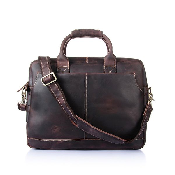 

men's briefcase cowhide leather pocket purse designer handbags portable genuine leather travel bag