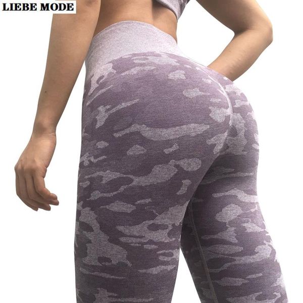 

woman high waist camouflage yoga pants sports wear gym seamless camo leggings fitness for women running workout leggins mujer, White;red
