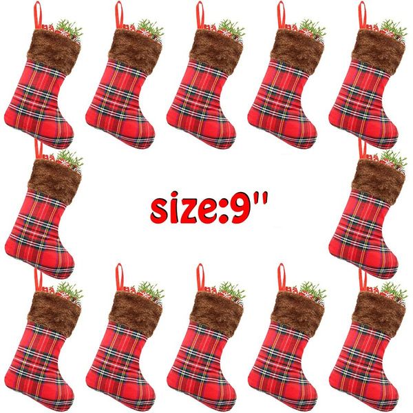 

плед рождественского чулок сант носков елочных украшений красного праздник украшение подарок мешок масса животные мультфильм комиксы