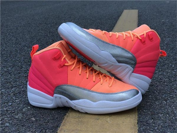 

air authentic 12 gs punch xii wmns womens basketball shoes racer pink 12s 510815-601 real carbon fiber outdoor sneakers