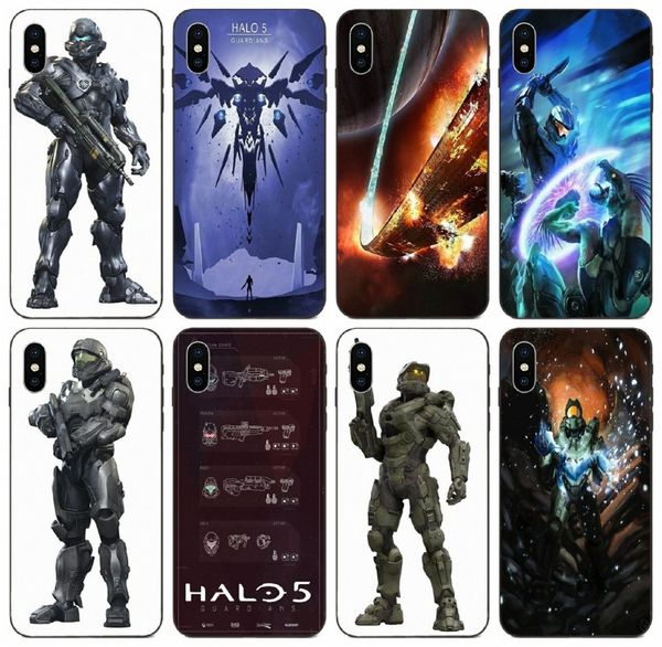

[tongtrade] brand halo 5 guardians logo case for apple iphone 11 pro max x xs 8s 7s 6s 5 samsung on5 on7 honor 7c pro htc u11 plus case