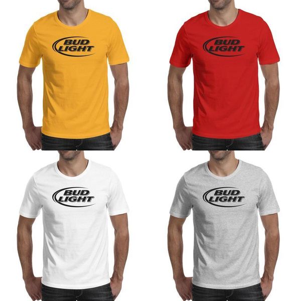 

mens bud light beers fashion t shirt design friends cotton shirts slim fit short sleeve tees beer logo, White;black