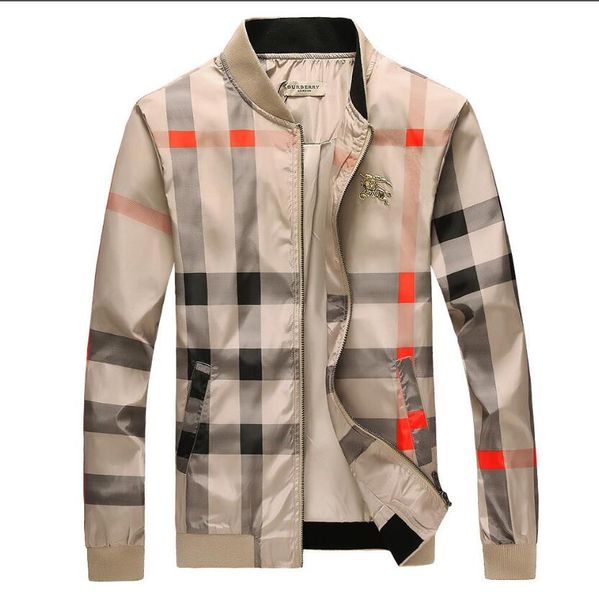 

2019 brand de igner luxury men jacket new fa hion ca ual printed outerwear coat plu ize black red port wear zipper pring autumn