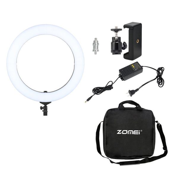 

zomei pgraphy lighting video p studio kit 14inch 18inch led ring light for professional camera 5500k us plug with holder
