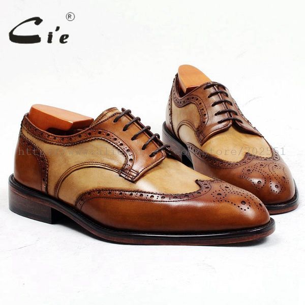 

cie bespoke custom handmade adhesive calf leather men shoe derby round toe leather outsole mix colors flats d151, Black