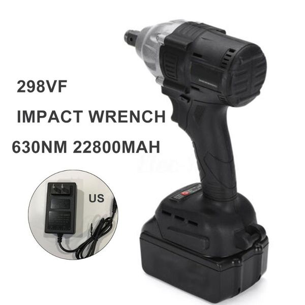 

168vf 630nm 110-240v electric cordless impact wrench drill socket w/ led light & battery us/uk/au/eu 5.9x2.95x9.84