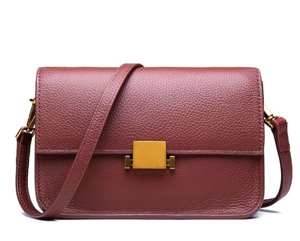 

2019 новинка высочайшее качество женщины натуральная воловья кожа пряжка лоскут маленькое плечо сумка сумка кошелек сумка qs016