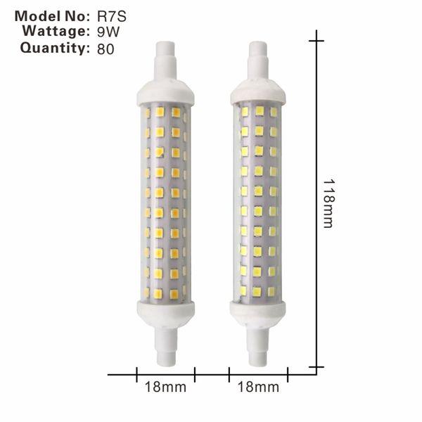 

r7s 118mm led corn no dimmable bulb 2835smd light 69 replace halogen lamp ac 220-240v floodlight