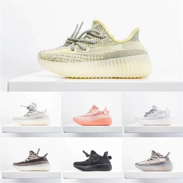 

sply runners 2.0 kanye west kids running shoes static glow beluga 2 cream girls zebra clay 2.0#812