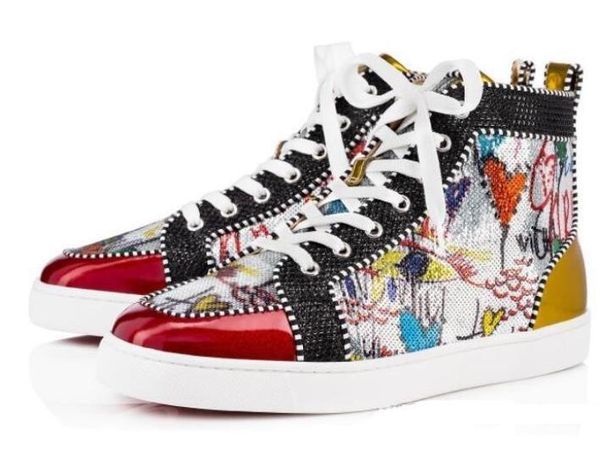 

2019 nouvelle ai on rouge fond ba neaker homme chau ure de luxe impre ion argent pik pik no limit rare goujon et tra graffiti