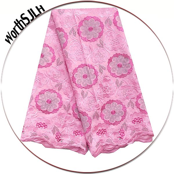 

5 yards african dubai swiss laces switzerland wedding lace fabric pink green nigeria voile swiss lace fabric, Black;white