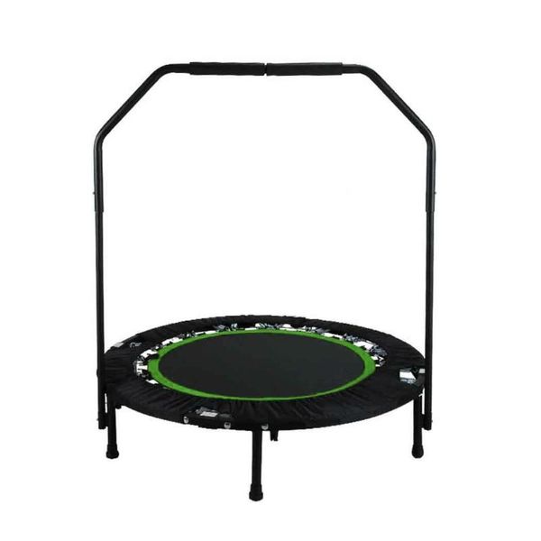 

trampolines 40 inch mini folding trampoline fitness workout rebounder children for kids with adjustable handrail suit ages 12+