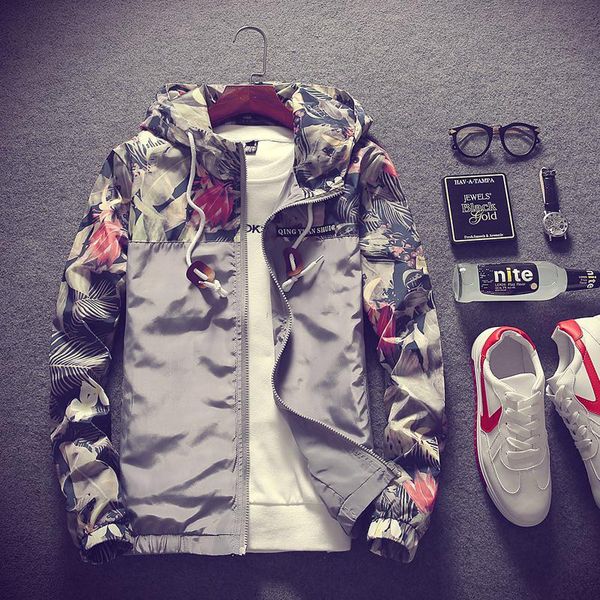 

2019 floral bomber jacket men hip hop slim fit flowers pilot bomber jacket coat men's hooded jackets plus size 4xl, Black