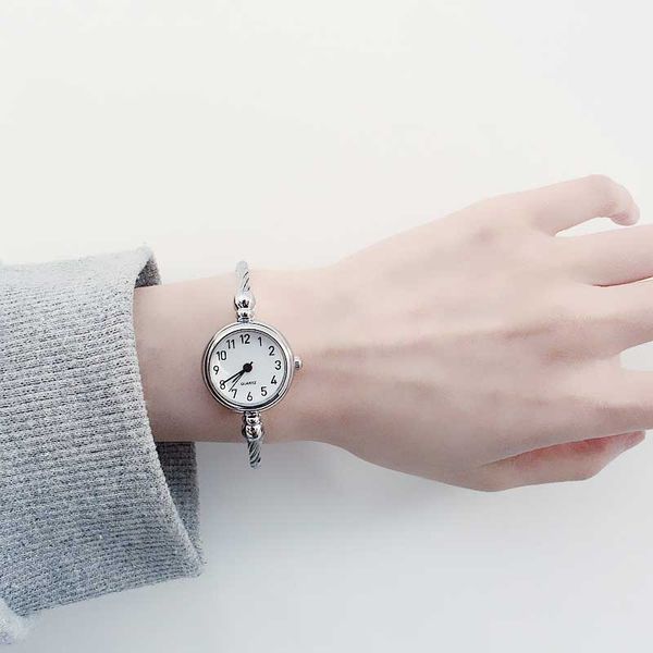 

fashion women stainless steel silver mesh watch unique simple watches casual quartz wristwatches clock, Slivery;brown