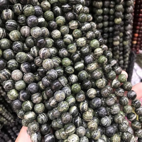 

natural stone green zebra jaspers beads for jewelry making round 6/8/10/12mm loose bead diy bracelet necklace gift wholesale 15