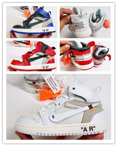 

(box)PreSchool Jointly Signed High OG 1s Youth Kids Basketball Shoes Chicago New Born Baby Infant Toddler Trainers Small Big Boys Girls Sne