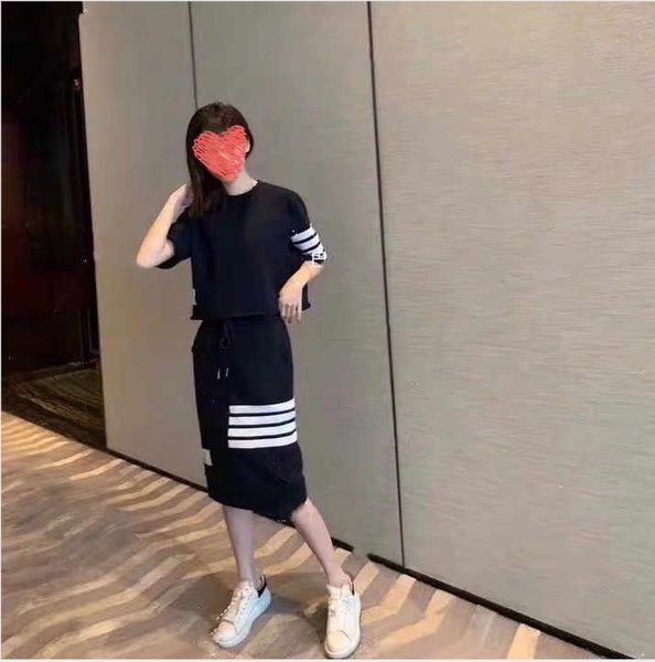 

new arrival new fashion womens designer two piece dress mid-calf mild dress short sleeve brand luxury womens cloths size, White