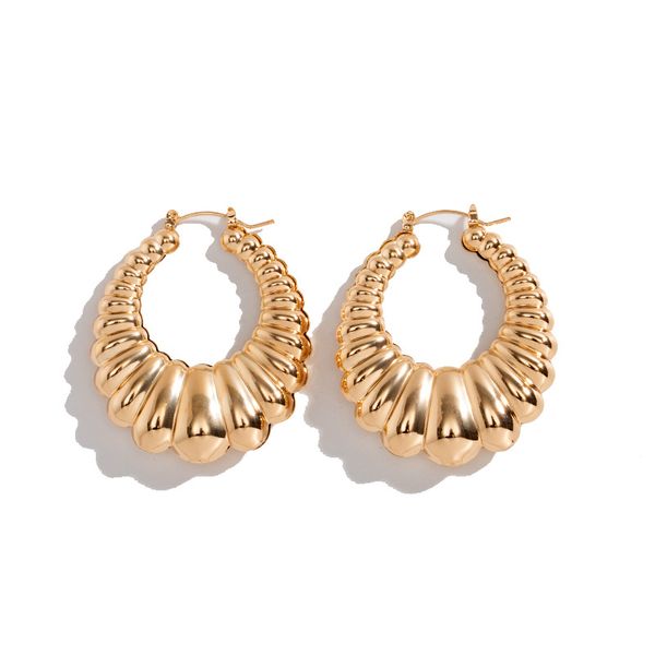 

trendy gold hammered bamboo minimalist minimalism hoop earrings korean fashion chic women party jewelry wholesale drop shipping, Golden;silver