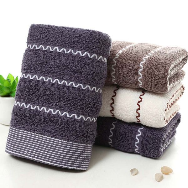

1 pc 34x74cm breathable wave pattern water absorbent shower towel facecloth