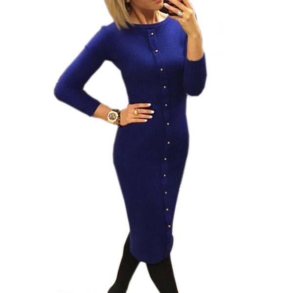 

womens dress woman clothing winter autumn dress warm women knitted dress mid calf package bodycon office pin up lx062 designer clothes, Black;gray