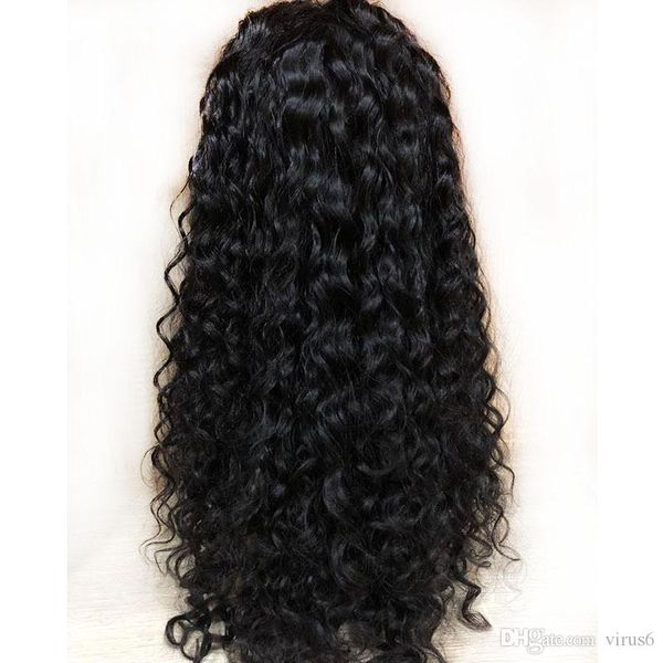 

24 inches density natural pre plucked curly glueless full lace human hair wigs with baby hair brazilian remy black for black women