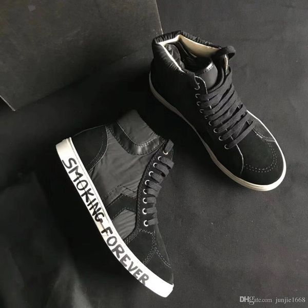 

factory outlet new list lace fashion boots genuine leather high-lace leading the trend of new casual shoes, Black