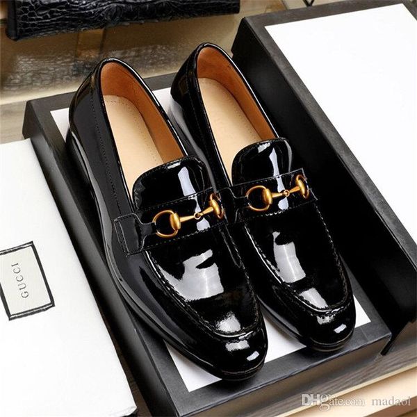 

20fw men dress shoes brand designers loafers soft leather business shoes for men formal mariage wedding shoes heren schoenen cqcq4, Black