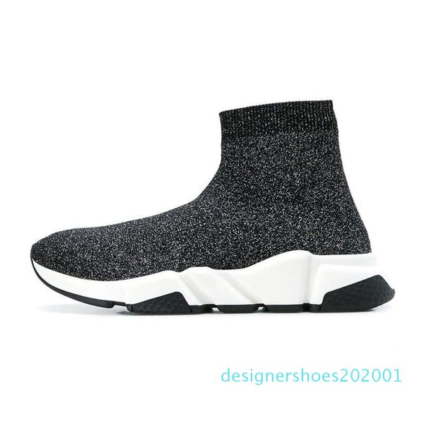 

2020 sock designer shoes for men women luxury fashion speed sneakers triple black white graffiti clear sole vintage mens trainer shoe d01