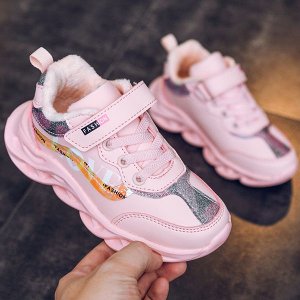 

winter sneakers girls shoes waterproof kids running shoes children sport tenis infantil basket fur warm chaussure enfant