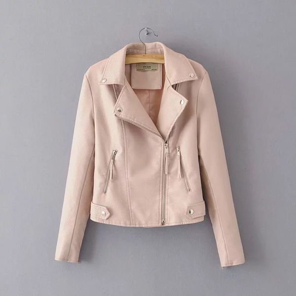 

2019 new style female leather coat slimming short coat locomotive leather jacket pu leather slim fit fashion slim fit coat, Black;brown