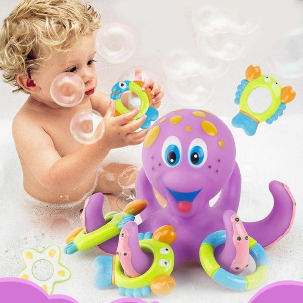 

ocs kids cute bath toy baby bath tub play set infant bathroom shower water play toys children bathing spraying grasping toy