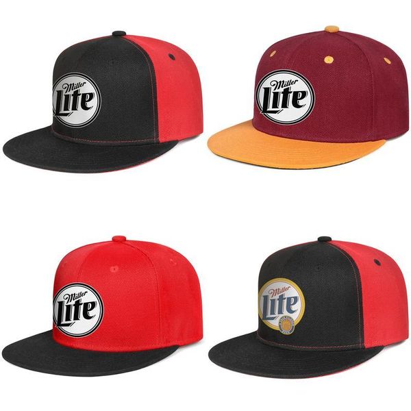 

миллер lite пиво пить спирт мужчины и женщины оснастки спиной baseballcap оборудованная спортивная хип hopflat brimhats логотип стакан пшени, Blue;gray