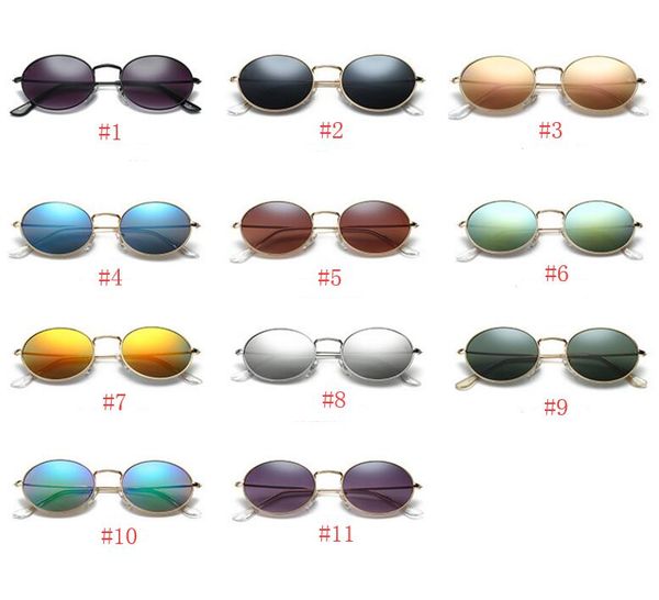 

new trendy sunglasses fashion designer sunglasses classic metal oval sunglasses fashion men and women's glasses retro sun glasses 11 co, White;black