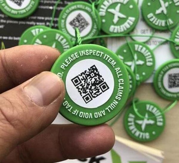 

2019 og cÃ³digo qr stock x etiqueta stockx etiqueta circular plÃ¡stico verificado x etiqueta verde autÃ©ntica, Black