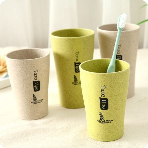 

household environmental protection small wheat straw rod originality gargle toothbrush lovers toilets the tooth mug cup