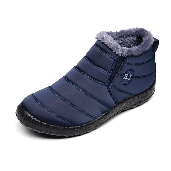 

women boots for winter shoes women waterproof anti skid female snow boots winter with fur ladies ankle botas mujer, Black