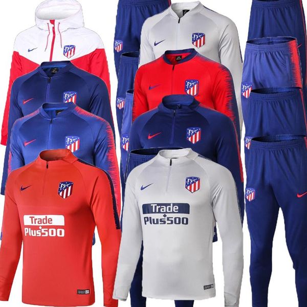 

Atletico madrid training uit atletico occer track uit training uit 19 20 griezmann ftorre koke madrid football jacket, Black