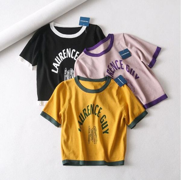 

viscose blend colour blocking print t-shirt tee blouse shirt, White