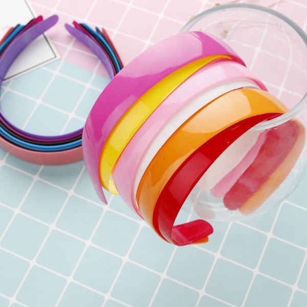 

pre-sale] классический выпечка лак аксессуары зубчатый противоскользящие умывания оголовье в корейском стиле 2,5 cm wide color plastic head, Brown