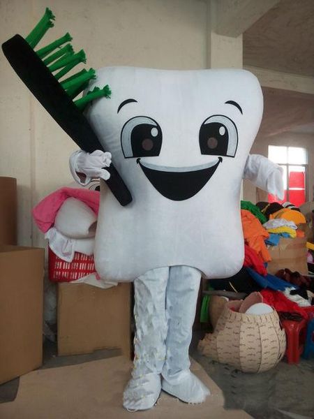 2019 Sconto vendita in fabbrica Costume della mascotte del dente Dottore dei denti Partito Cura dei denti Personaggio mascotte Vestito Parco divertimenti Vestito Educazione sanitaria