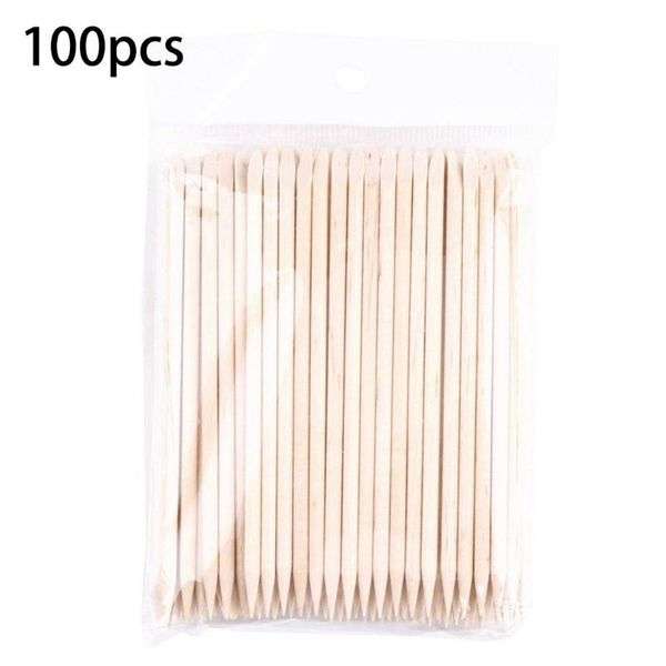

new arrival 100pcs nail art orange wood dotting tool stick cuticle nails tools pusher remover nail art pen, Silver